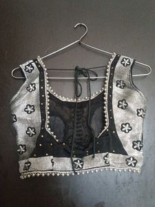 Elegant Black &amp; Silver Lehenga