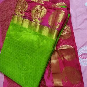 Green &amp; Pink Colour Saare