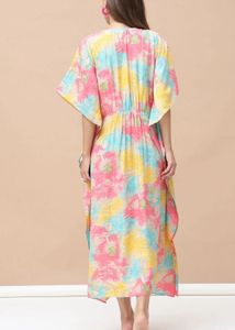 Women Tie &amp; Dye PrintedMaternity Kaftan Midi Dress