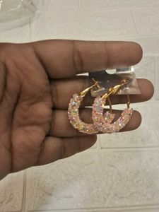 Sparkly Hoop Earrings