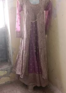 Unsteached Elegant Indian Ethnic Gown With Srug Se