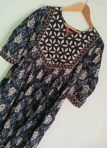 Black Cotton Anarkali