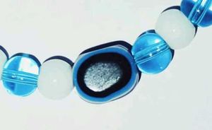 Blue &amp; White Beaded Bracelet