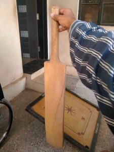 Carrom Board with Cricket Bat