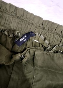 Max Women Olive Cotton Pant | Waist 26 | Hip 30 |