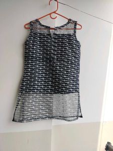Patterned Sleeveless Top