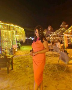 Coral Asymmetrical Cocktail Dress