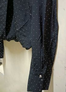 Stylish Black Embellished Jacket Unused