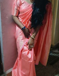 Saree With Stiched Blouse ♥️