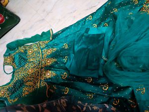 Full Length Anarkli Frock With Heavy Work