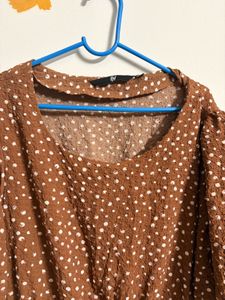 Brown Polka Dot Dress