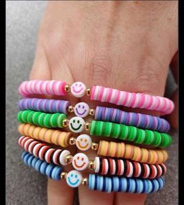 Colorful Clay Bead Bracelets - Stackable Set