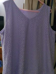 Lilac Eyelet Tank Top