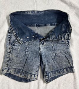 Acid Wash Denim Shorts