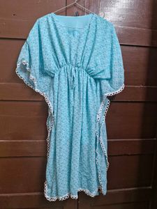 Floral Print Kaftan Dress