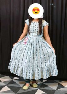 Light Blue Floral Midi Dress
