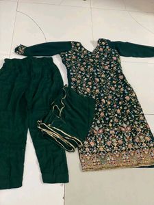 Heavy Kadai Suit With Plazzo And Chunni