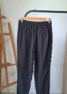 ZARA Black Lace Trim Pants