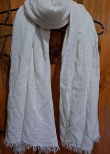Ivory Fringe Scarf