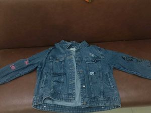 Denim Jacket with Graffiti
