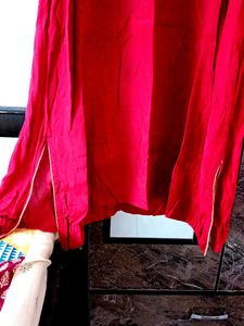 Partywear Deep Mehroom Colour Biba A Line Kurti