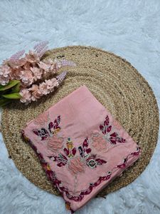 *Handmade Saree**Saree fabric*:- *PURE Chinon**Wor