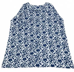 Indigo Printed Tunic Top