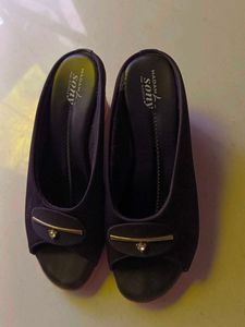 Black Wedge Heels