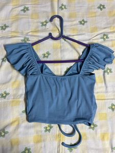 Little box Blue Crop Top