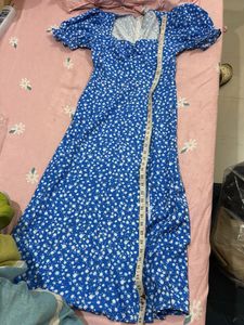 Blue Floral Mini Dress