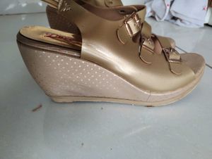 Gold Wedges Heels