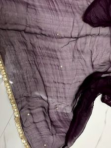 Burgundy Lehenga With Jodhpuri Faag ( Odhani)