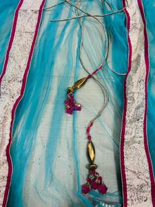 Elegant Teal &amp; Gold Anarkali Suit