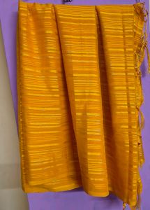 Yellow Striped Saree
