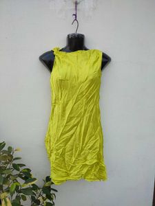Zara Metalic Shine Silky Dress