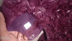 Elegant dark wine birthday frock