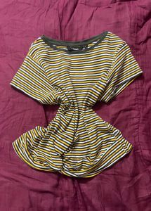 basic striped hipster top