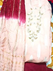 Beautiful Party Wear Unstitched Suit for Sale