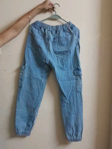 Denim Jogger Pants (Blue)