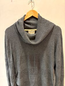 Grey Over Size Cowl Neck Pullover
