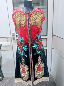 Velvet Embroidery Cape