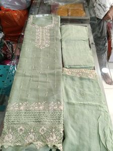 Green Embroidered Salwar Kameez