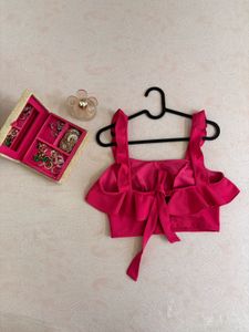 🎀Pink Ruffled Corset Top - Size Small 🎀