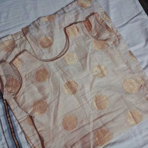 Elegant Cream &amp; Gold Kurti