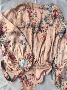 Floral Print Bodysuit Top