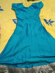Teal Embellished Anarkali Dress