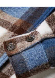 Blue Plaid Overshirt Coat
