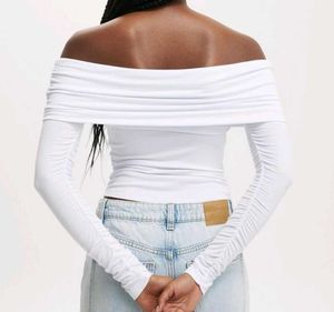 A white off shoulder top