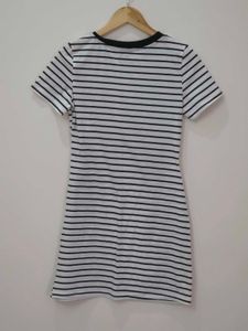 Striped T-Shirt Dress with Heart
