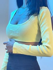 Boohoo Yellow Crop Top
